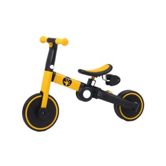 Geko 5 In 1 Balance Bike with Stick - Yellow