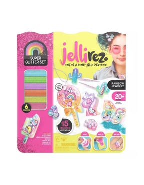 Jelly Rez Super Glitter Set Rainbow Jewelry